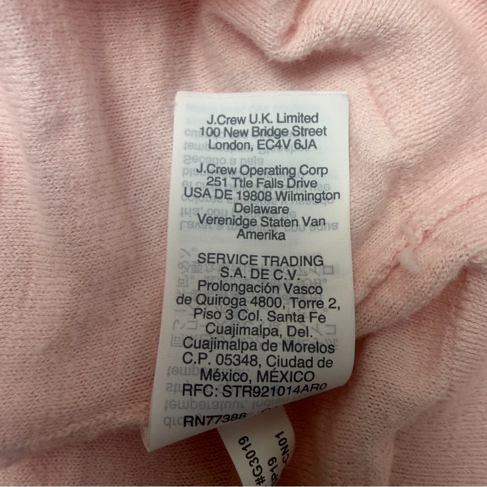 J.Crew Light Pink Cotton Button Cardigan Sweater S Coquette Preppy Minimalist - Picture 7 of 10